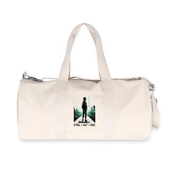 Neongrid Cyberpunk CTRL ALT ESC - Recycelte Canvas-Sporttasche von Stanley/Stella - Naturweiß - Vorne