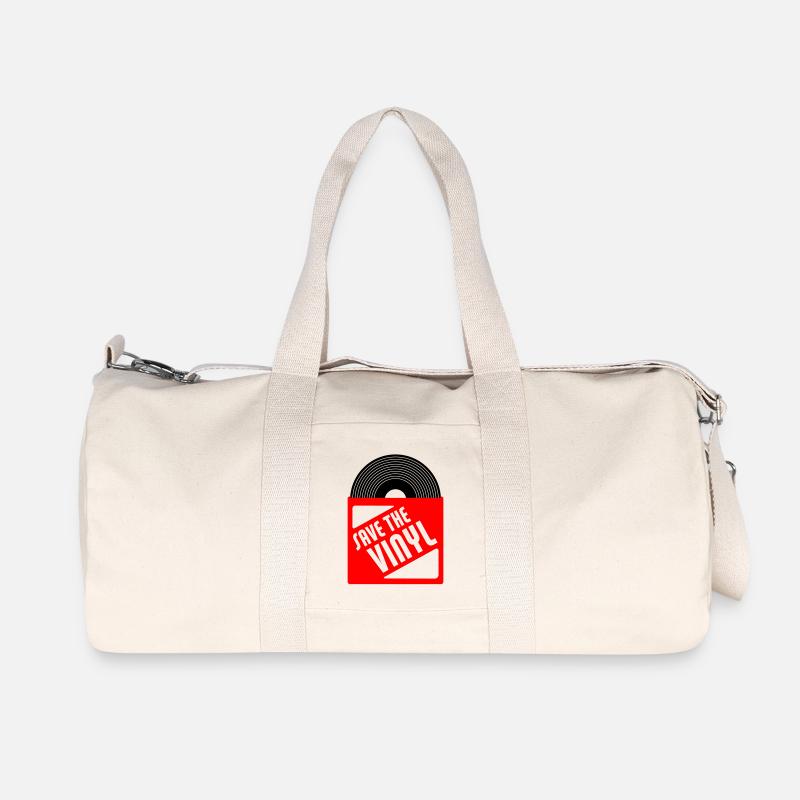 save the vinyl - Recycelte Canvas-Sporttasche von Stanley/Stella - Naturweiß