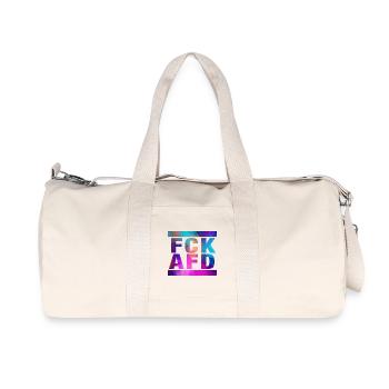 FCK AFD - Montrer l’exemple contre la droite, contre les nazis - Sac de sport en toile recyclée Stanley/Stella - blanc naturel - Devant