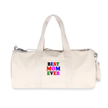 Best mom ever - Recycelte Canvas-Sporttasche von Stanley/Stella - Naturweiß - Vorne