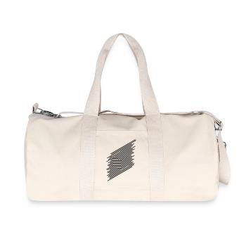 Lignes carrées - Sac de sport en toile recyclée Stanley/Stella - blanc naturel - Devant