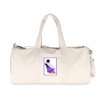 Moon Wolf - Laurids B Design - Recycled Canvas Sports Bag by Stanley/Stella - natural - Front
