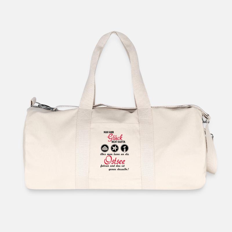 Glück Ostsee - Recycelte Canvas-Sporttasche von Stanley/Stella - Naturweiß