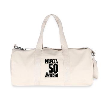 PEOPLE IN AGE 50 ARE AWESOME - Recycled Canvas Sports Bag by Stanley/Stella - natural - Front