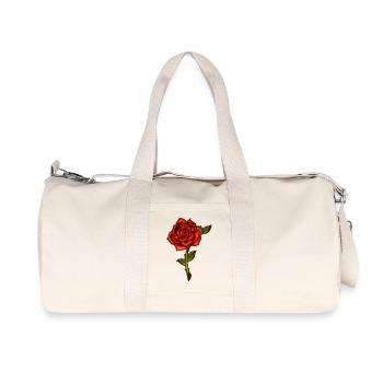 Red Rose - Recycled Canvas Sports Bag by Stanley/Stella - natural - Front