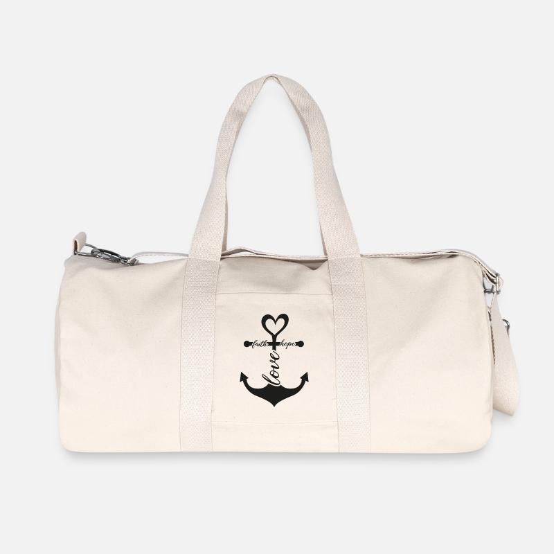 Glaube Liebe Hoffnung - Recycelte Canvas-Sporttasche von Stanley/Stella - Naturweiß
