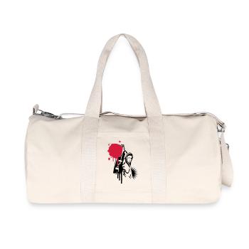 A sprayer with spray can in graffiti style - Recycled Canvas Sports Bag by Stanley/Stella - natural - Front