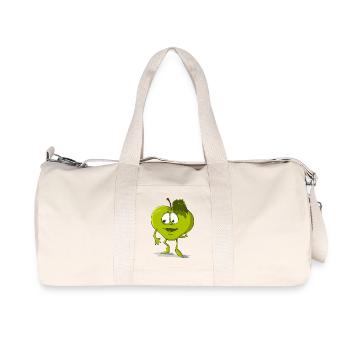 Sweet green apple. Gift - Recycled Canvas Sports Bag by Stanley/Stella - natural - Front