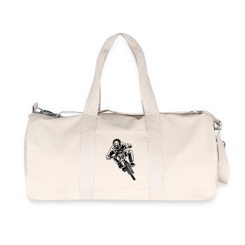 BMX vélo / vélo 02_schwarz - Sac de sport en toile recyclée Stanley/Stella - blanc naturel - Devant