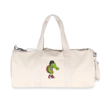 Hip-Hop Schildkröte - Recycelte Canvas-Sporttasche von Stanley/Stella - Naturweiß - Vorne
