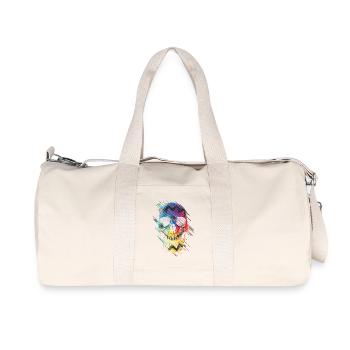 Geometric Skull - Recycled Canvas Sports Bag by Stanley/Stella - natural - Front