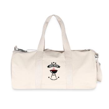 BBQ team certified - Sac de sport en toile recyclée Stanley/Stella - blanc naturel - Devant