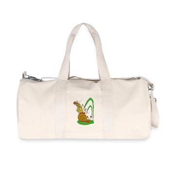 snails in the garden - Recycled Canvas Sports Bag by Stanley/Stella - natural - Front