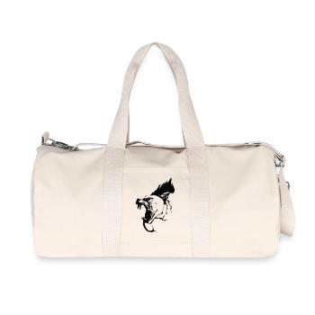 dark_dog_vector - Recycelte Canvas-Sporttasche von Stanley/Stella - Naturweiß - Vorne