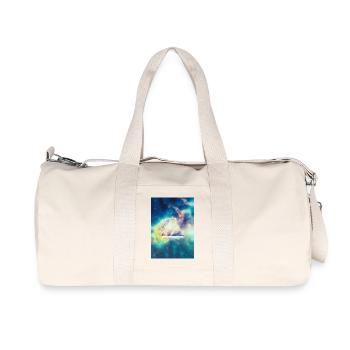 Geometrie Space Kunst (Hipster Green) - Handycase - Recycled Canvas Sports Bag by Stanley/Stella - natural - Front