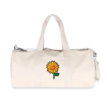 Smiley Sunflower - Recycelte Canvas-Sporttasche von Stanley/Stella - Naturweiß - Vorne