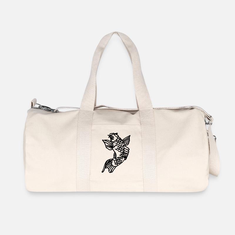 Koi Karpfen - Recycelte Canvas-Sporttasche von Stanley/Stella - Naturweiß