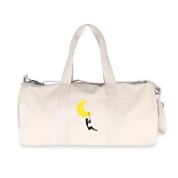 Style artistique de rue de fille pellete sous la lune - Sac de sport en toile recyclée Stanley/Stella - blanc naturel - Devant