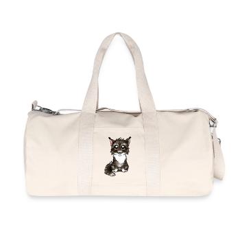 Maine Coon - Brown Blanc - Sac de sport en toile recyclée Stanley/Stella - blanc naturel - Devant