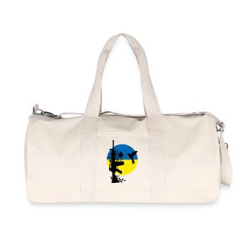 paix pas guerre ukraine - Sac de sport en toile recyclée Stanley/Stella - blanc naturel - Devant