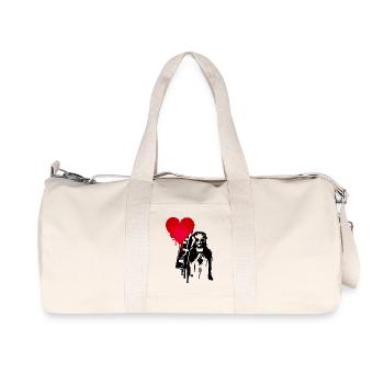 cool street art Jesus - with a lot of love - Recycled Canvas Sports Bag by Stanley/Stella - natural - Front