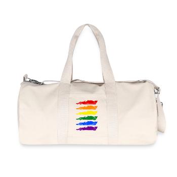 Voiture de course LGBT lgbtqia pride - Sac de sport en toile recyclée Stanley/Stella - blanc naturel - Devant