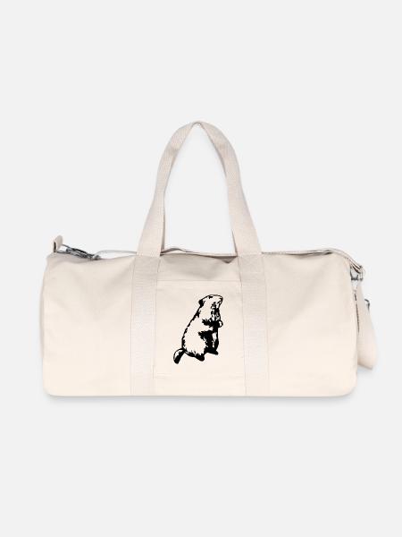 Murmeltier Alpen - Recycelte Canvas-Sporttasche von Stanley/Stella - Naturweiß