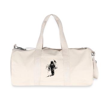 Lonely astronaut walk in moondust desert - Recycled Canvas Sports Bag by Stanley/Stella - natural - Front