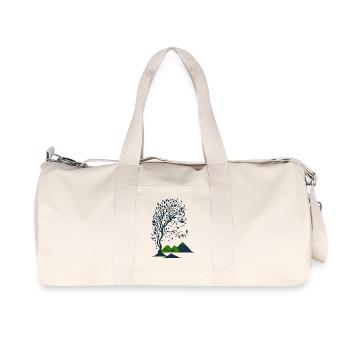 Arbre et montagnes minimaliste - Sac de sport en toile recyclée Stanley/Stella - blanc naturel - Devant