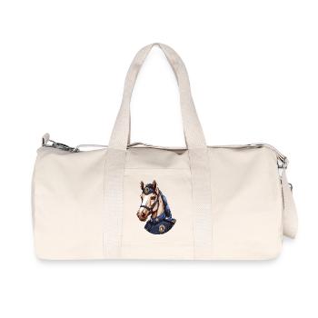 Cheval de police - Sac de sport en toile recyclée Stanley/Stella - blanc naturel - Devant