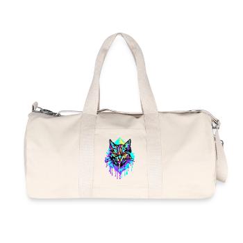Chat Art Street Art Graffiti Dessin - Sac de sport en toile recyclée Stanley/Stella - blanc naturel - Devant