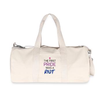 LGBT Pride Month - The First Pride Was a Riot - Recycled Canvas Sports Bag by Stanley/Stella - natural - Front
