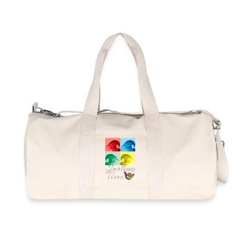 Surfing, Surfing, Surfing Time - Recycled Canvas Sports Bag by Stanley/Stella - natural - Front