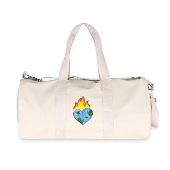 Liebe Erde - Recycelte Canvas-Sporttasche von Stanley/Stella - Naturweiß - Vorne