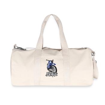 Schwalbe Tuning (blau) // Illustration - Recycelte Canvas-Sporttasche von Stanley/Stella - Naturweiß - Vorne