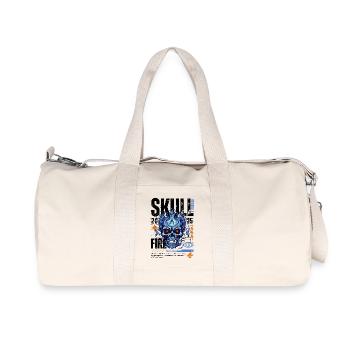 Blue Skull Black - Recycled Canvas Sports Bag by Stanley/Stella - natural - Front