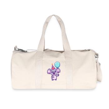 Bande dessinée d’anniversaire Koala - Sac de sport en toile recyclée Stanley/Stella - blanc naturel - Devant