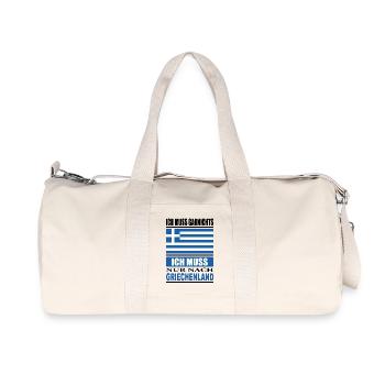 Je n’ai rien à faire, je dois juste aller en Grèce - Sac de sport en toile recyclée Stanley/Stella - blanc naturel - Devant