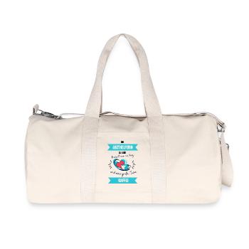 Arzthelferin mit Herz - Recycelte Canvas-Sporttasche von Stanley/Stella - Naturweiß - Vorne