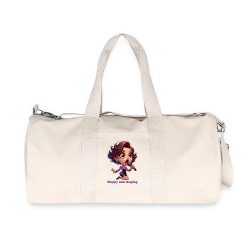 Happy and singing - Recycled Canvas Sports Bag by Stanley/Stella - natural - Front