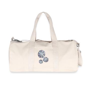 Diamants abstraits L’élégance en facettes claires - Sac de sport en toile recyclée Stanley/Stella - blanc naturel - Devant
