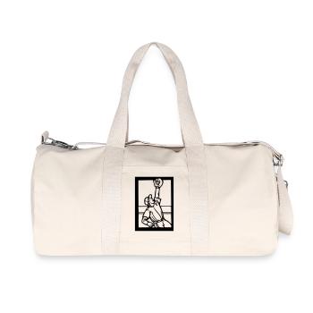 Baseball Hardball Softball Strike Hit Pitch - Recycelte Canvas-Sporttasche von Stanley/Stella - Naturweiß - Vorne