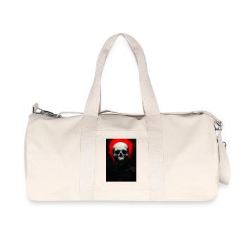 Skull in Red Ember - Recycled Canvas Sports Bag by Stanley/Stella - natural - Front