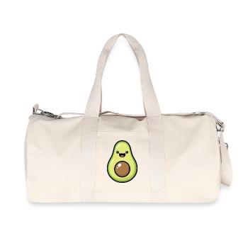 Niedliche Avocado Illustration - Recycelte Canvas-Sporttasche von Stanley/Stella - Naturweiß - Vorne