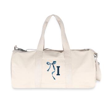 Monogramm i Geschenkidee - Recycelte Canvas-Sporttasche von Stanley/Stella - Naturweiß - Vorne