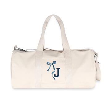 Monogram j Gift Idea - Recycled Canvas Sports Bag by Stanley/Stella - natural - Front