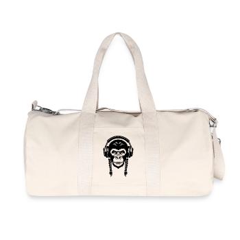 Bass Affenkopf Heavy Drop Edition Shirt - Recycelte Canvas-Sporttasche von Stanley/Stella - Naturweiß - Vorne