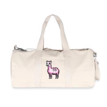 Alpaca Llama Halloween Comic Funny - Recycled Canvas Sports Bag by Stanley/Stella - natural - Front