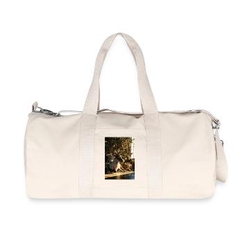 Reindeer under Christmas Lights - Recycled Canvas Sports Bag by Stanley/Stella - natural - Front