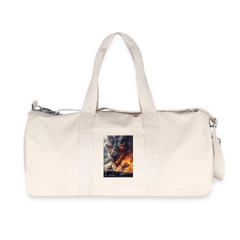 Dragon Clash Fiery Warfront - Recycled Canvas Sports Bag by Stanley/Stella - natural - Front